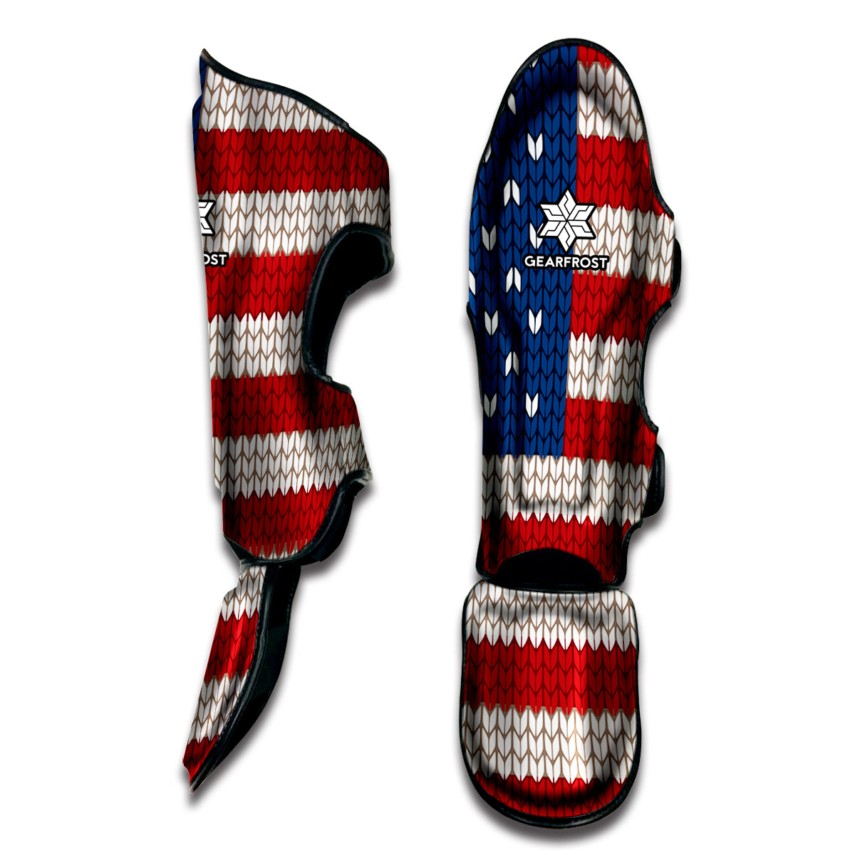 American Flag Knitted Print Muay Thai Shin Guard