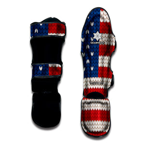 American Flag Knitted Print Muay Thai Shin Guard