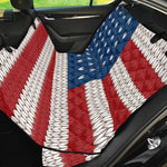 American Flag Knitted Print Pet Car Back Seat Cover
