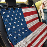 American Flag Knitted Print Pet Car Back Seat Cover
