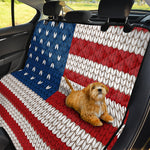 American Flag Knitted Print Pet Car Back Seat Cover