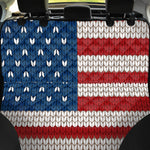 American Flag Knitted Print Pet Car Back Seat Cover