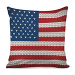 American Flag Knitted Print Pillow Cover