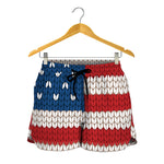 American Flag Knitted Print Women's Shorts