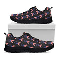 American Flag Ribbon Pattern Print Black Running Shoes