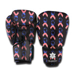 American Flag Ribbon Pattern Print Boxing Gloves