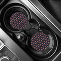 American Flag Ribbon Pattern Print Car Coasters