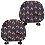 American Flag Ribbon Pattern Print Car Headrest Covers