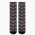 American Flag Ribbon Pattern Print Crew Socks