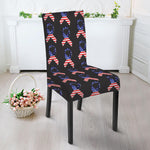American Flag Ribbon Pattern Print Dining Chair Slipcover