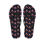 American Flag Ribbon Pattern Print Flip Flops