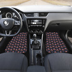 American Flag Ribbon Pattern Print Front and Back Car Floor Mats