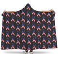 American Flag Ribbon Pattern Print Hooded Blanket