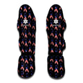 American Flag Ribbon Pattern Print Muay Thai Shin Guards