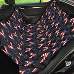 American Flag Ribbon Pattern Print Pet Car Back Seat Cover