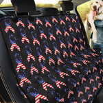 American Flag Ribbon Pattern Print Pet Car Back Seat Cover