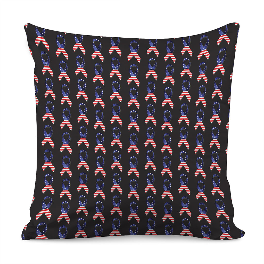 American Flag Ribbon Pattern Print Pillow Cover