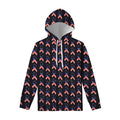 American Flag Ribbon Pattern Print Pullover Hoodie