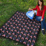 American Flag Ribbon Pattern Print Quilt