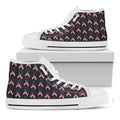 American Flag Ribbon Pattern Print White High Top Sneakers