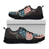 American Flag Skull Print Black Sneakers