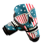 American Flag Skull Print Boxing Gloves