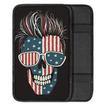 American Flag Skull Print Car Center Console Cover