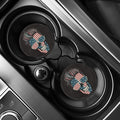 American Flag Skull Print Car Coasters
