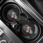 American Flag Skull Print Car Coasters