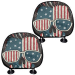 American Flag Skull Print Car Headrest Covers