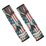 American Flag Skull Print Car Seat Belt Covers