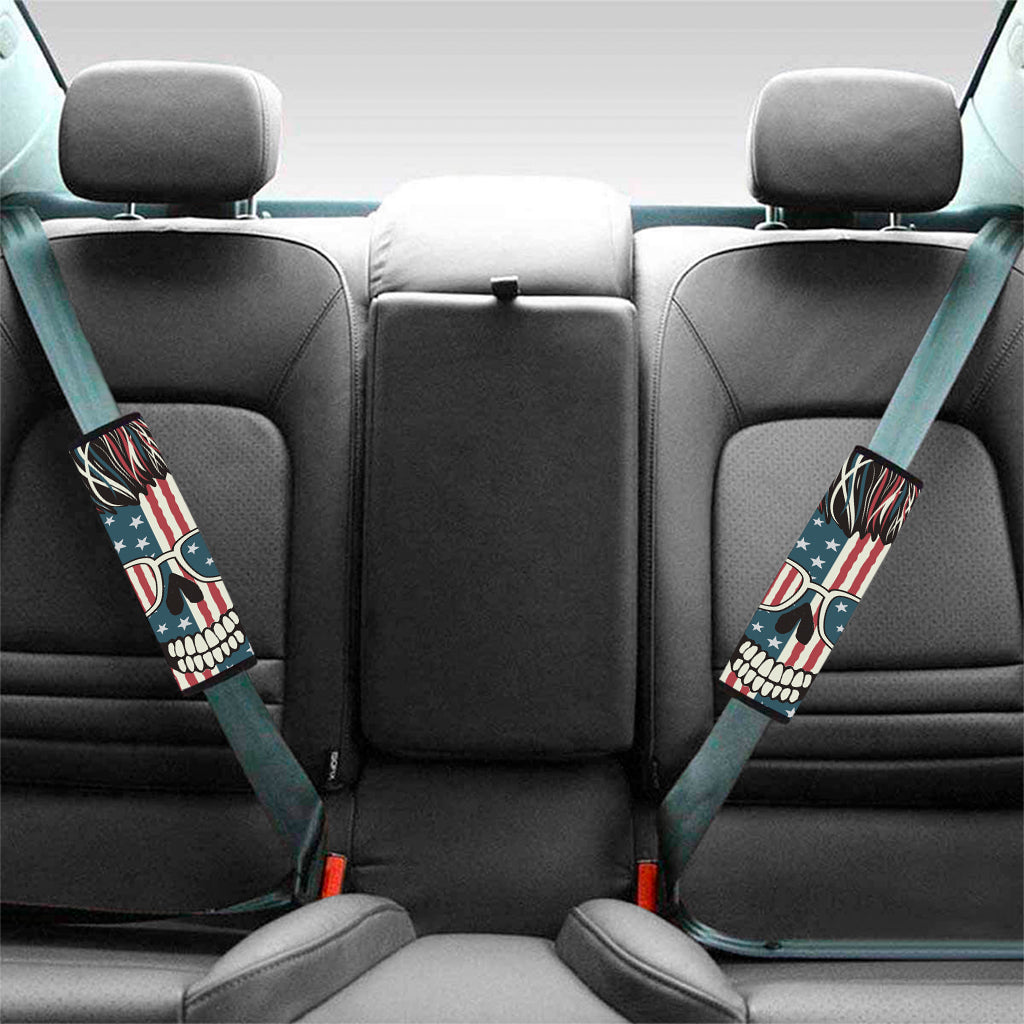 American Flag Skull Print Car Seat Belt Covers