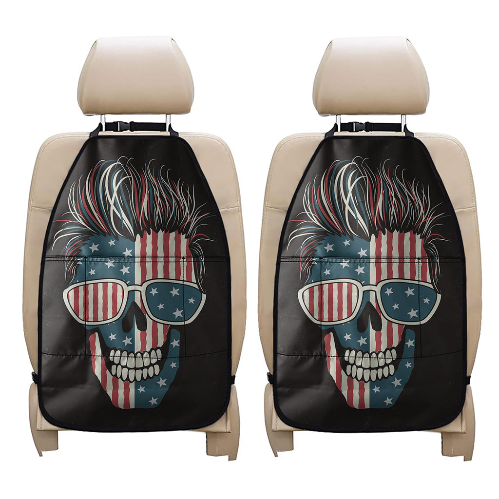 American Flag Skull Print Car Seat Organizers