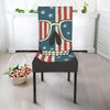 American Flag Skull Print Dining Chair Slipcover