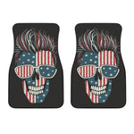 American Flag Skull Print Front Car Floor Mats