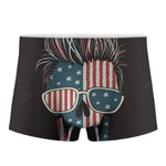 American Flag Skull Print Men's Boxer Briefs