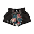 American Flag Skull Print Muay Thai Boxing Shorts