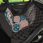 American Flag Skull Print Pet Car Back Seat Cover