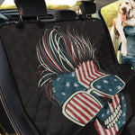 American Flag Skull Print Pet Car Back Seat Cover