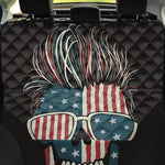 American Flag Skull Print Pet Car Back Seat Cover