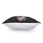 American Flag Skull Print Pillow Cover
