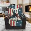 American Flag Skull Print Recliner Slipcover