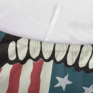 American Flag Skull Print Sofa Cover