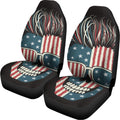 American Flag Skull Print Universal Fit Car Seat Covers
