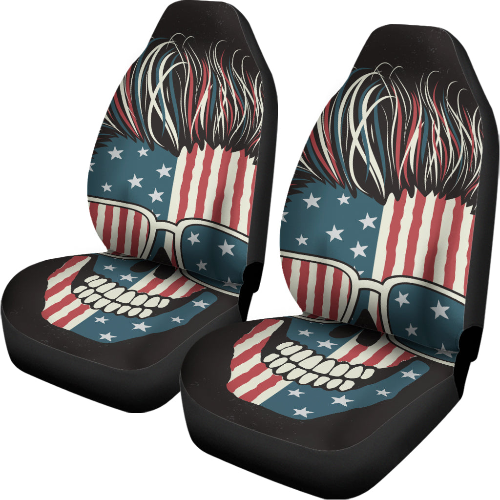 American Flag Skull Print Universal Fit Car Seat Covers