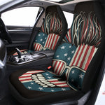 American Flag Skull Print Universal Fit Car Seat Covers