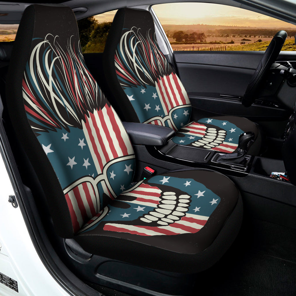 American Flag Skull Print Universal Fit Car Seat Covers