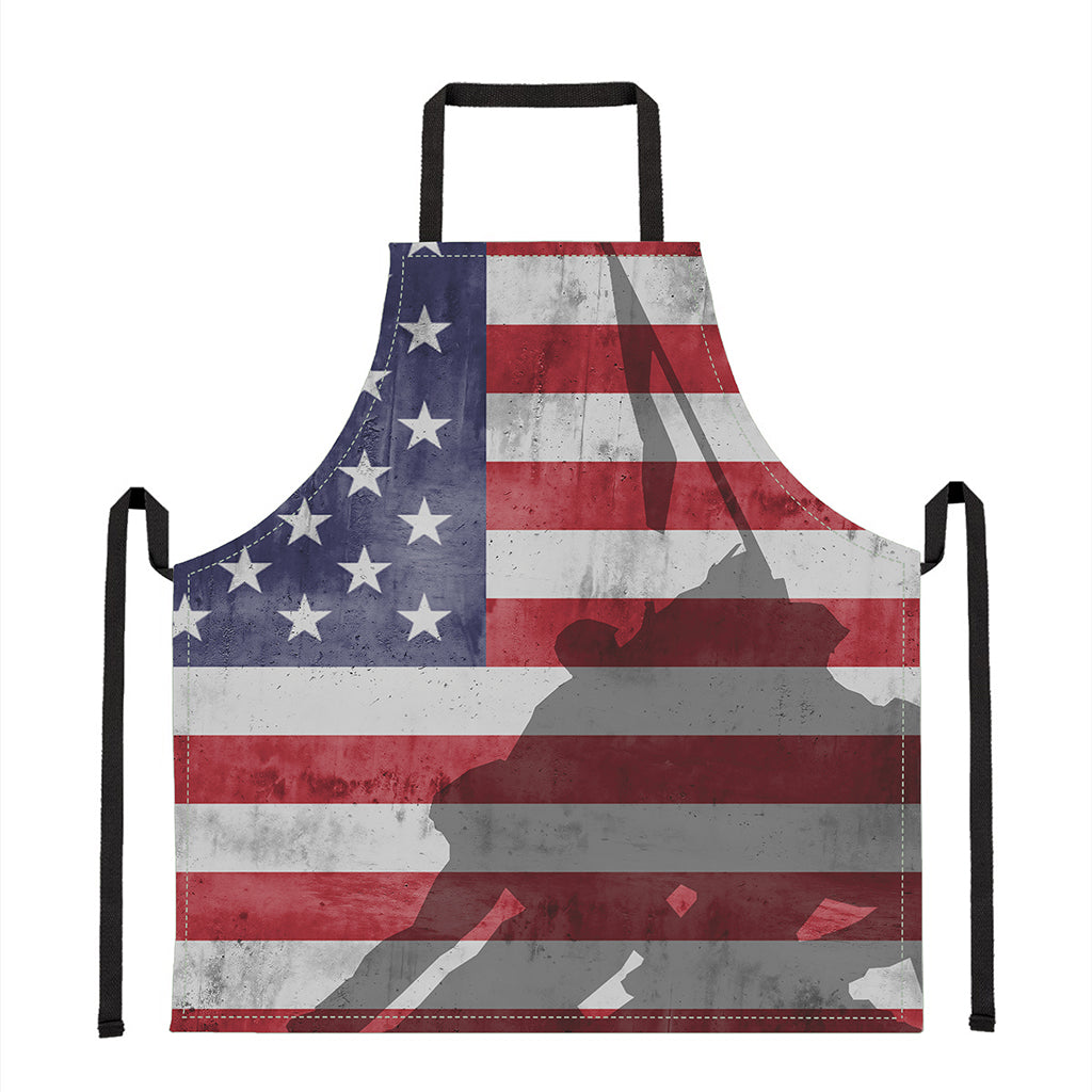 American Flag War Memorial Print Apron