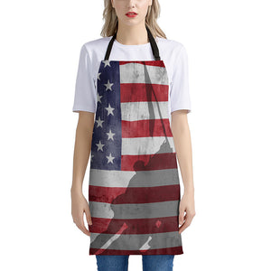 American Flag War Memorial Print Apron