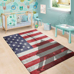 American Flag War Memorial Print Area Rug